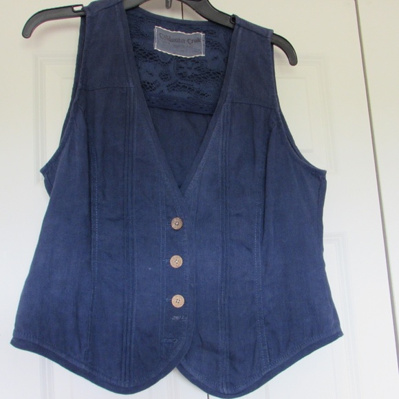 Coldwater Creek Jackets & Blazers - Coldwater Creek Vest With Lace Accent